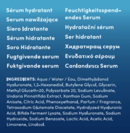 Sand & Sky Hyaluronic Acid Serum for Face - Hydrating Serum with Probiotics & Fermented Sea Kelp, Fine Line Reducing Face Serum, Plumps Skin & Smooths Wrinkles, 1 fl oz