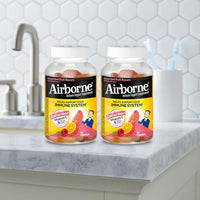 Thumbnail for Airborne 750mg Vitamin C Gummies for Adults, Immune Support Gummies with Powerful Antioxidants VIT C & E, Caffeine Free - 2x63ct Bottle (42 Servings), Assorted Fruit Flavor
