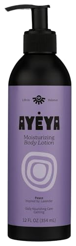 Image 1 of Default Title for the product Ayeya Moisturizing Body Lotion – Peace – Calming Lavender & Ginger Oil Blend – 12 Fl Oz