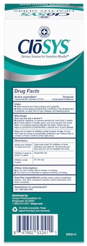 Thumbnail for CloSYS Healthy Gums Mouthwash 32 Fl Oz, Pack of 2, Antiplaque, Anti-Gingivitis Mouthwash, Non-Burning, Non-Irritating