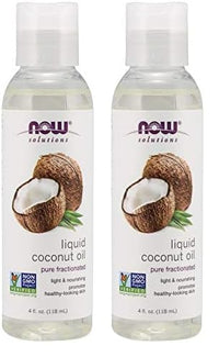 Thumbnail for NOW Solutions, Liquid Coconut Oil, Light and Nourishing, Promotes Healthy-Looking Skin and Hair, 4-Ounce (Pack of 2)