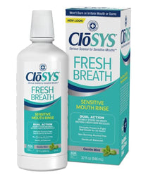 Thumbnail for CloSYS Mouthwash, 32 Ounce, 2 Count, Fresh Breath Mouthwash, Gentle Mint, Alcohol Free, Dye Free, pH Balanced Mouth Wash, Helps Soothe Entire Mouth, Fights Bad Breath