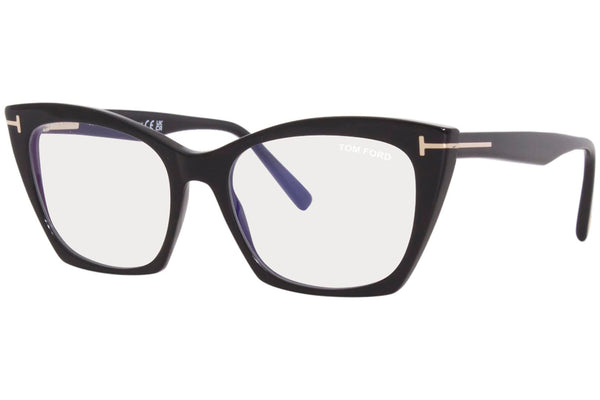 Tom Ford FT 5709-B BLUE BLOCK Shiny Black 54/17/140 women Eyewear Frame