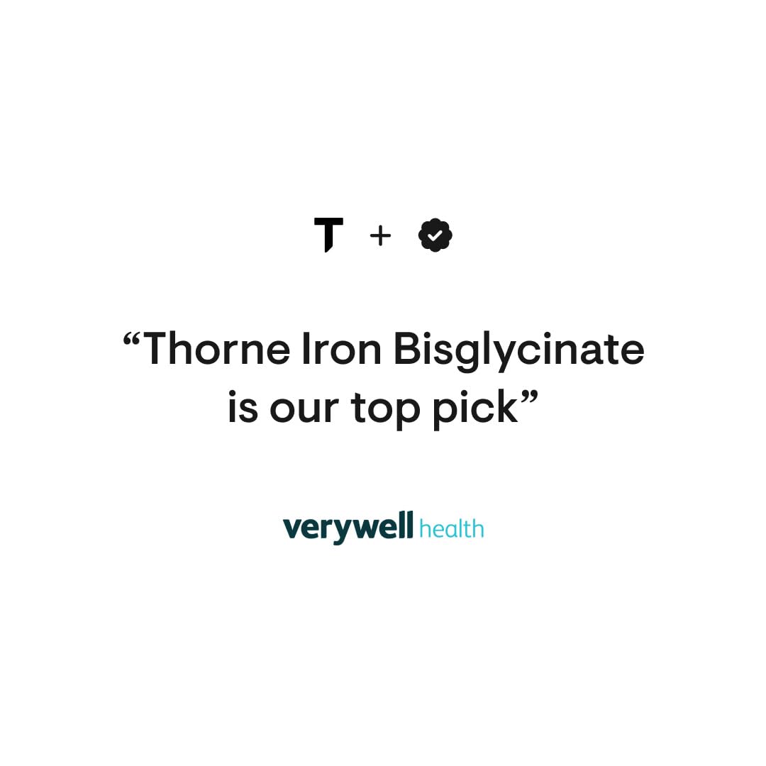 THORNE Iron Bisglycinate - 25 mg Iron Supplement for Enhanced Absorption Without Gastrointestinal Side Effects* - NSF Certified for Sport - Gluten-Free - 60 Capsules