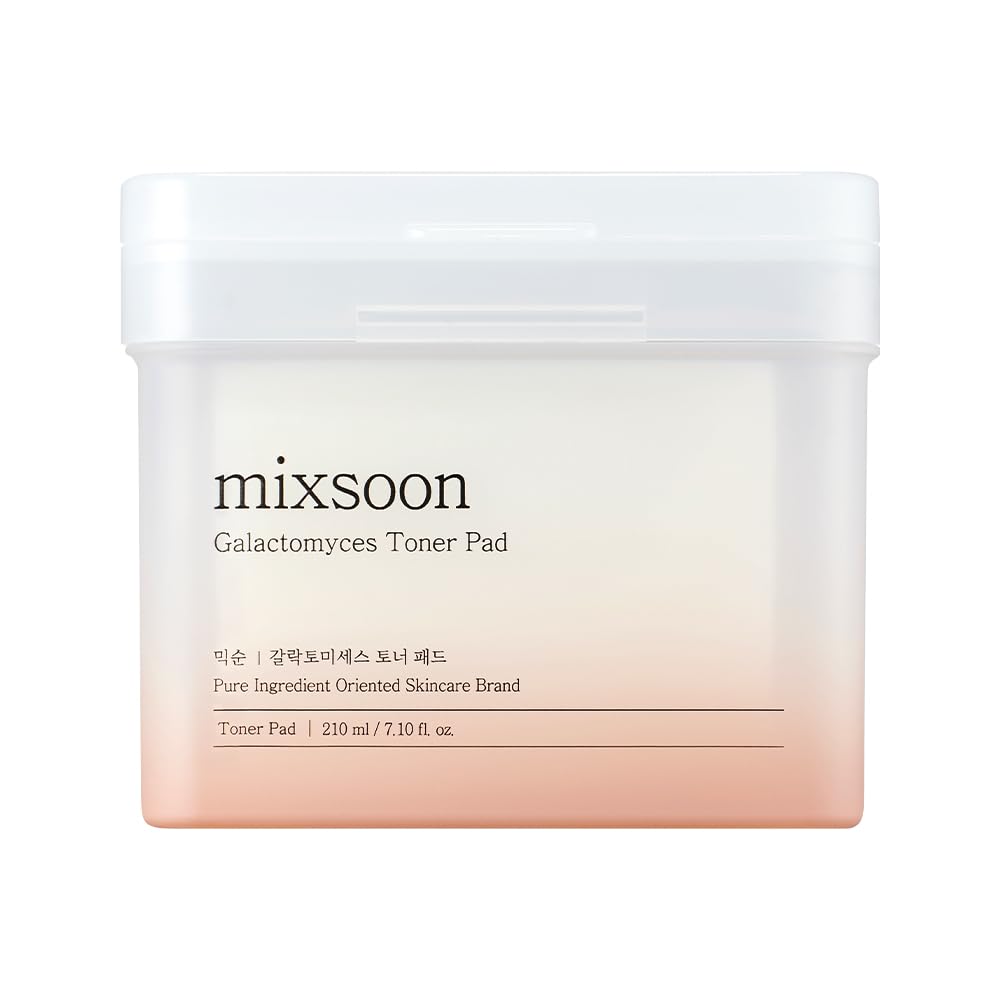 mixsoon Galactomyces Toner Pad,Fermented Nutrition, Galactomyces, Dual-Textured Pad 210ml / 7.10 Fl.Oz (60 heets)