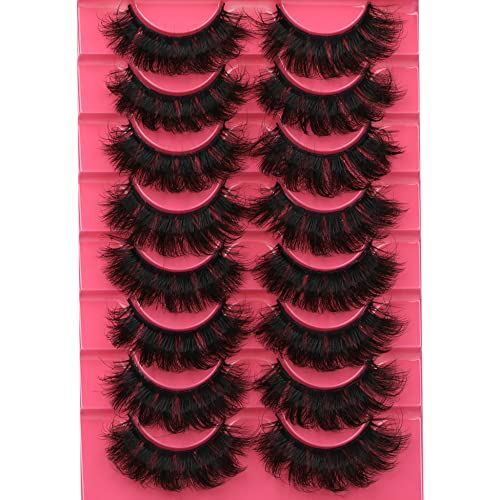 Image 6 of Winifred Eyelashes Mink Lashes Dramatic Full Volume False Eyelashes 6D Faux Mink Eye Lash 18mm Long Lashes Pack 8 Pairs