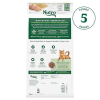 Thumbnail for Nutro Wholesome Essentials Dry Cat Food, Indoor Cat Food Dry Chicken & Brown Rice Recipe, 5 lbs.