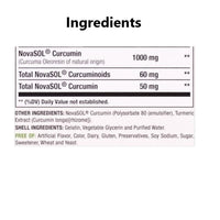 Thumbnail for A1Vitality Turmeric Curcumin NovaSOL 1000mg - Nature's Joint Support Supplements - 185x Bioavailable Than Standard Curcumin - Natural Softgels