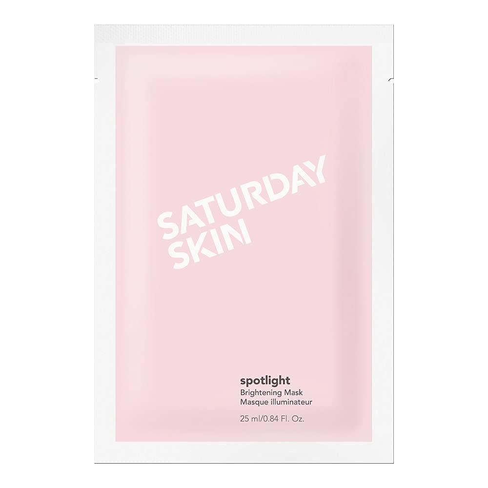 Saturday Skin Spotlight Brightening Mask Pore Purifying and Hydrating Face Mask Skin Care Refines Skin Tone & Texture Hypoallergenic Cruelty Free(25ml/0.84 Fl Oz)