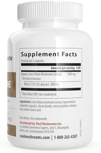 Thumbnail for Lions Mane Mushroom Cognition (120 Capsules) Lions Mane Mushroom Powder Extract Capsules | Brain Supplement, Brain Vitamins, Focus Supplement