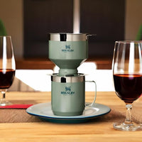 Thumbnail for STANLEY Perfect Brew Pour Over Set | 12 oz Camp Mug with Lid Included | Drip Coffee Maker with Reusable Filter | Insulated Stainless Steel | BPA-Free | Hammertone Green