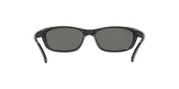 Thumbnail for Ray-Ban Men's RB4115 Rectangular Sunglasses, Black/Polarized Green, 57 mm