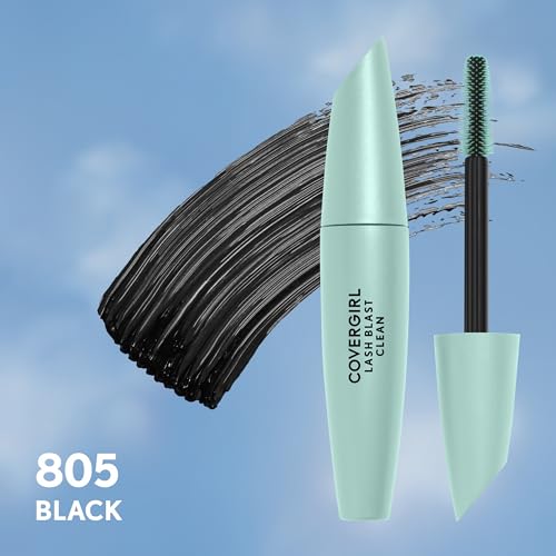 CoverGirl Lash Blast Clean Volume Mascara, Vegan Formula, Volumizing, Smudge-Proof, Black, 1 Count