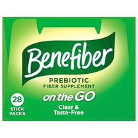 Thumbnail for Benefiber On The Go Prebiotic Fiber Supplement Powder for Digestive Health, Daily Fiber, Unflavored - 28 Sticks (3.92 Ounces)
