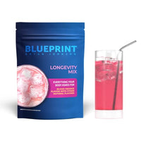 Thumbnail for Blueprint Bryan Johnson Longevity Mix - Muscle Builder & Recovery Supplement - Promotes Focus and Balanced Mood - Creatine, L-Theanine- Vegan, Keto Friendly (30 Servings (Pack of 1), Blood Orange)