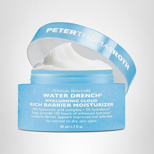Peter Thomas Roth | Water Drench® Hyaluronic Cloud Rich Barrier Moisturizer | Hyaluronic Acid Barrier Cream For Dry Skin, Fragrance-Free