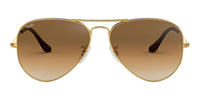 Thumbnail for Ray-Ban RB3025 Classic Aviator Sunglasses, Gold/Clear Gradient Brown, 58 mm