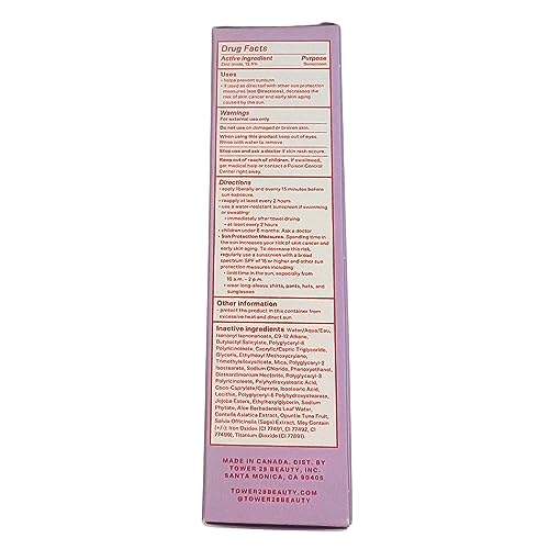 Tower 28 Beauty SunnyDays SPF 30 Tinted Mineral Sunscreen For Sensitive Skin - 2-in-1 Facial Broad Spectrum UVA/UVB Protection + Foundation - Shade 25 OCEAN PARK - Medium with Warm Undertones, 1 Fl Oz