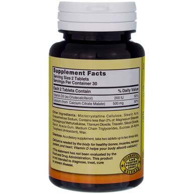 Nature's Blend Calcium Citrate Malate 500 mg Tabs, Unflavored, 60 Count
