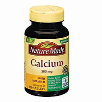 Thumbnail for Nature Made Calcium, 500 mg, With Vitamin D, Tablets, 130 Count (Pack of 3)