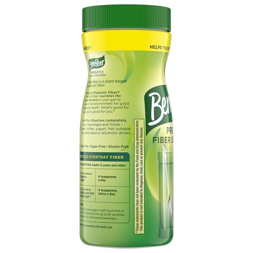 Benefiber Daily Prebiotic Fiber Supplement Powder for Digestive Health, Unflavored -124 Teaspoons (8.7 Ounces)