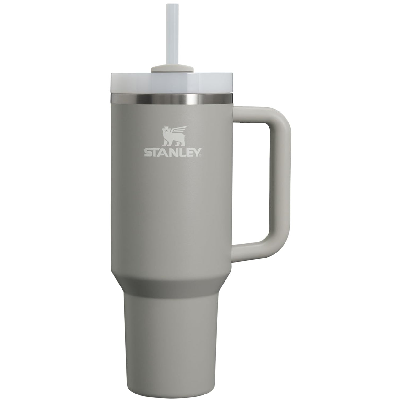 STANLEY Quencher H2.0 Tumbler with Handle and Straw 40 oz | Flowstate 3-Position Lid | Cup Holder Compatible for Travel | Insulated Stainless Steel Cup | BPA-Free | Ash