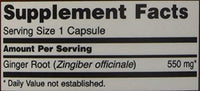 Thumbnail for Ginger Root 550mg 100 Capsules (Pack of 2)