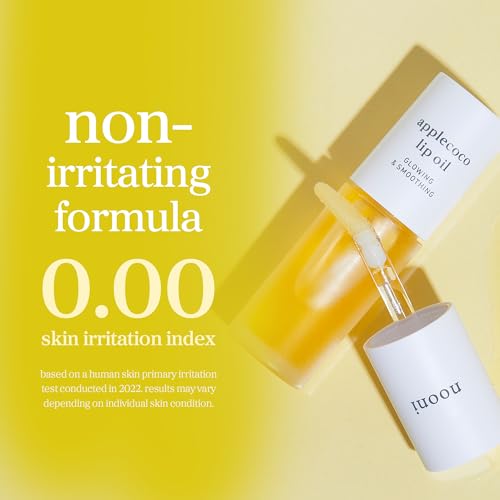 NOONI Korean Lip Oil - Applecoco | Long-Lasting, Moisturizing, Plumping, Revitalizing for Dry Lips, Waterproof, No Peel Off, Hydrating, Stocking Stuffers, Preppy Stuff, 0.12 FL Oz
