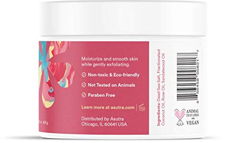 ASUTRA Dead Sea Salts Essential Oil Body Scrub Bundle – 3, Full-Size 16 oz Body Scrubs – Refreshing Jasmine, Sensual Rose, Purifying Peppermint – Ultra Hydrating, Gentle, and Moisturizing