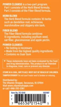 Thumbnail for The Vitamin Shoppe AM/PM Power Cleanse - A Unique Blend of Herbs & Fibers for Digestive Health & Regularity - No Fasting - 1 Kit with 120 Tablets for Each Day & Night Set (240 Tablets)