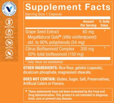 The Vitamin Shoppe Grape Seed Extract 60MG (120 Capsules)