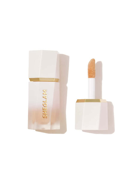 SHEGLAM Glow Bloom Liquid Waterproof Highlighter Long Lasting Cream Highlighter with Shimmer Dewy Finish - Tea Cake