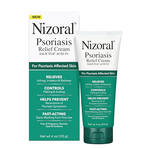 Nizoral Psoriasis Relief Cream- Relieves Itching, Irritation & Redness and Controls Flaking and Scaling with Maximum Strength Medicine (Salicylic Acid 3%), 4 Fl Oz (Pack of 2)