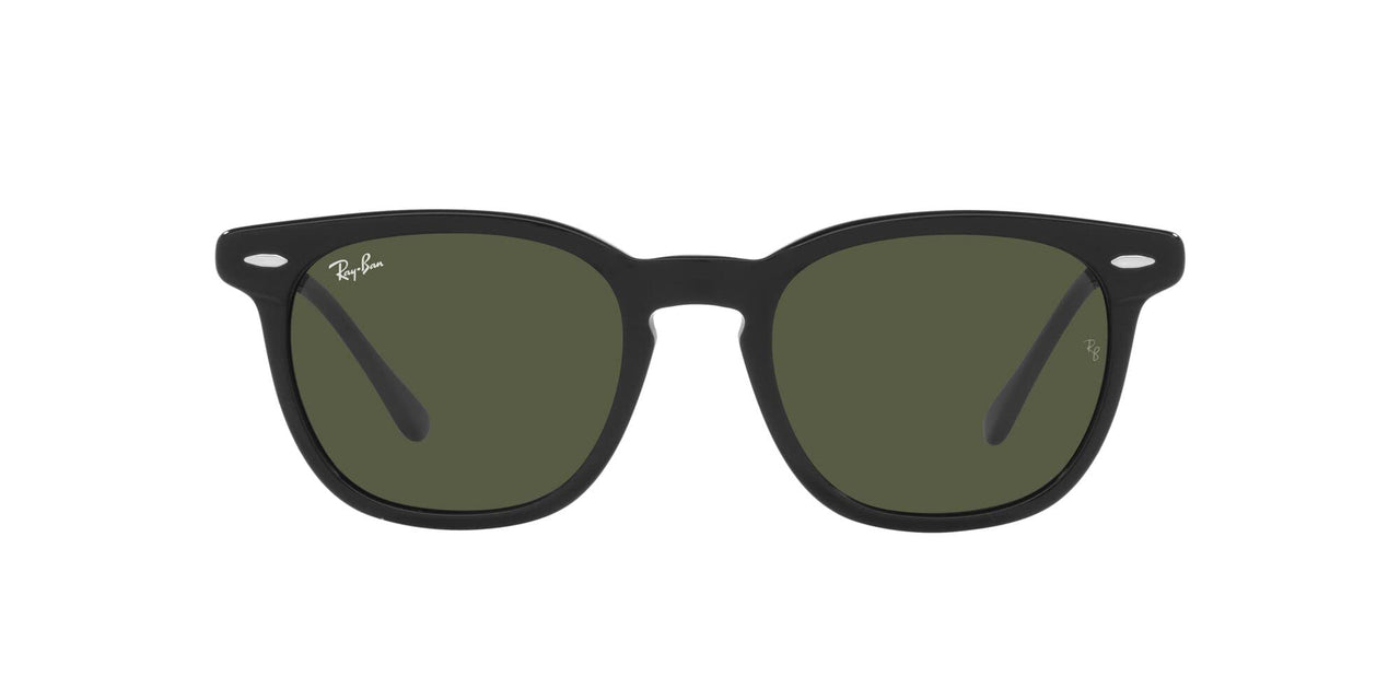 Ray-Ban RB2298 Hawkeye Square Sunglasses, Black/Green, 50 mm