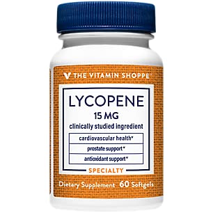 The Vitamin Shoppe Lycopene 15MG, Antioxidant That Supports Cardiovascular, Prostate Cellular Health (60 Softgels)
