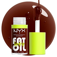 Thumbnail for NYX PROFESSIONAL MAKEUP Fat Oil Lip Drip, Moisturizing Lip Oil Gloss, Vegan Tinted Formula, Up to 12 HR Hydration - Status Update (Rich Chocolate)