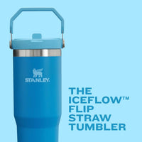 Thumbnail for Stanley IceFlow Flip Straw Tumbler with Handle 30 oz | Twist On Lid and Flip Up Straw | Leak Resistant Water Bottle | Insulated Stainless Steel |BPA-Free | Tigerlily Plum
