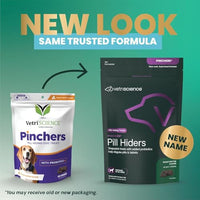 Thumbnail for VETRISCIENCE Extra Large Pinchers Pill Hiders Chews, Non-Greasy Pill Wrap with Probiotics for Dogs, Disguise Pills, Capsules and Tablets, Soft and Chewy, Gut and Immune Health, Peanut Butter, 2 Pack