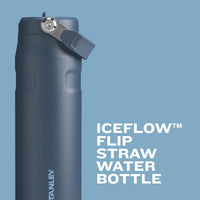Thumbnail for Stanley IceFlow Flip Straw 2.0 Water Bottle 24 OZ | Built-In Straw with Larger Opening | Lightweight & Leak-Resistant | Insulated Stainless Steel | BPA-Free | Black 2.0