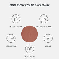 Thumbnail for Wonderskin 360 Contour Lipliner Pencil, 3 Pack - Long Lasting, Sharpenable Lipliner, Waterproof & Transfer-Proof Brown Lip Pencil (Saddle)