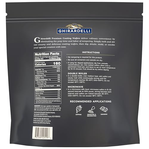 Ghirardelli Premium Dark Coating Wafers, 5lb Bag