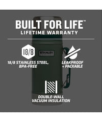 Thumbnail for Stanley Classic Legendary Vacuum Insulated Food Jar â€“ Stainless Steel, Naturally BPA-free Container â€“ Keeps Food/Liquid Hot or Cold for 15 Hours â€“ Leak Resistant, Hammertone Green, 24 OZ / 0.71 L