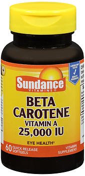 Thumbnail for Sundance Beta Carotene Vitamin A 25,000 IU - 60 Softgels, Pack of 4