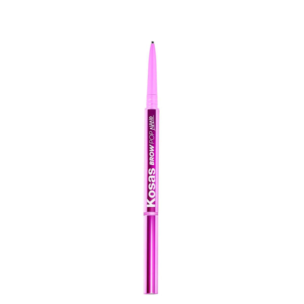Kosas Brow Pop Nano Eyebrow Pencil – Ultra-Fine 1mm Micro Brow Pencil with Spoolie, Black