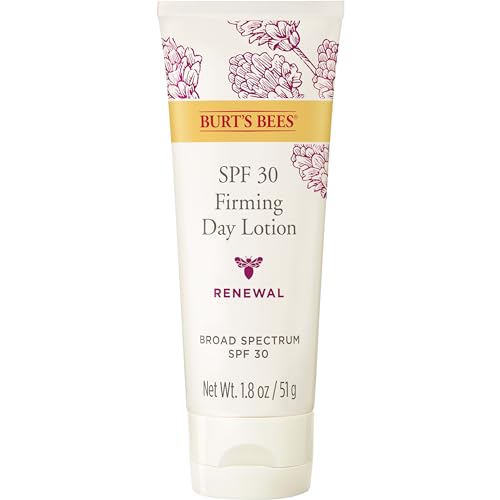 Burt's Bees Renewal SPF 30 Firming Day Face Lotion With Bakuchiol, Sunscreen Face Lotion With Natural Retinol Alternative, 98 Percent Natural Origin Skin Care, 1.8 oz. Tube