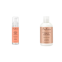 Thumbnail for SheaMoisture Curl Mousse Coconut and Hibiscus & Fair Trade Sulfate Free Coconut Hibiscus Curl & Style Milk with Silk Protein & Neem Oil For Thick, Defined, Curly Hair 8 oz