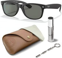 Thumbnail for Ray-Ban RB2132 NEW WAYFARER CLASSIC POLARIZED Square Shaped Sunglasses for Men & Women – Includes Official Rayban Eyewear Kit – Ideal Formal & Casual Wear Sunglasses – Green Lens