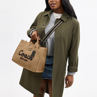Thumbnail for Coach Straw Cargo Tote, B4/Natural