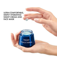Thumbnail for Vichy Aqualia Thermal Spa Face Night Cream and Overnight Mask with Hyaluronic Acid, Moisturizer for Face and Neck, Moisturizing Night Time Anti Wrinkle Cream, Light Scent, Paraben Free