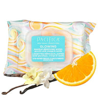 Thumbnail for Pacifica Glowing Makeup Remover Wipes – With Glycolic Acid for AHA Exfoliating and Facial Cleansing – No Rinse Face Cleaning Towelettes – Dermatologist Tested, Vegan & Cruelty-Free – 30 Pack